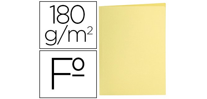 Subcarpeta liderpapel folio amarillo pastel 180g/m2