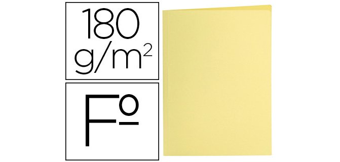 Subcarpeta liderpapel folio amarillo pastel 180g/m2