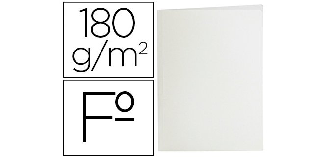 Subcarpeta liderpapel folio blanco 180g/m2