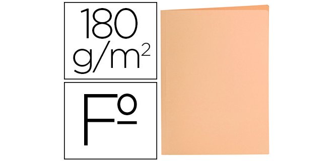 Subcarpeta liderpapel folio naranja pastel 180g/m2