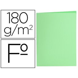 Subcarpeta liderpapel folio verde pastel 180g/m2