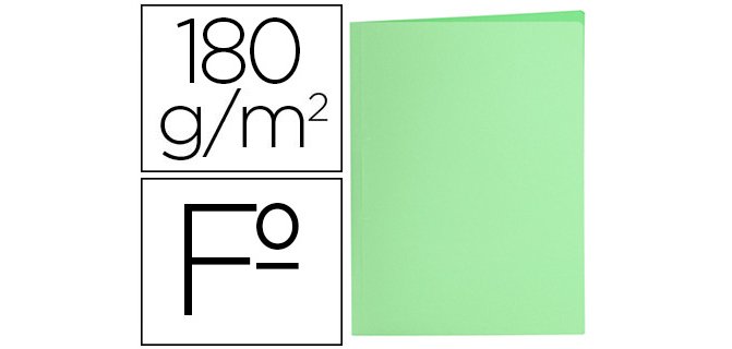 Subcarpeta liderpapel folio verde pastel 180g/m2