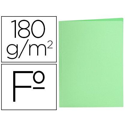 Subcarpeta liderpapel folio verde pastel 180g/m2