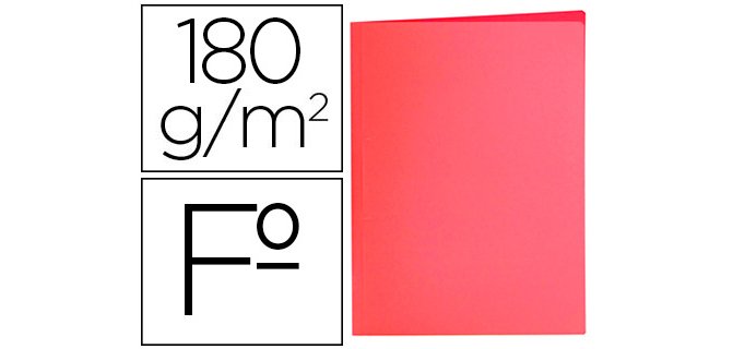 Subcarpeta liderpapel folio rojo pastel 180g/m2