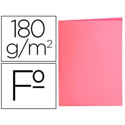 Subcarpeta liderpapel folio rosa pastel 180g/m2