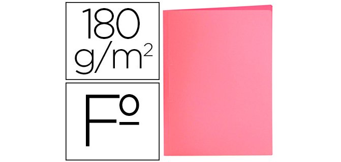 Subcarpeta liderpapel folio rosa pastel 180g/m2