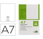 Bloc notas liderpapel liso a7 80 hojas 60g/m2 perforado