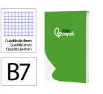 Bloc notas liderpapel cuadro 4mm b7 80 hojas 60g/m2 perforado