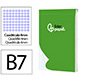 Bloc notas liderpapel cuadro 4mm b7 80 hojas 60g/m2 perforado