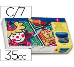 Tempera escolar jovi 35 ml caja de 7 colores surtidos