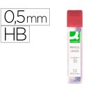 Minas q-connect grafito 0,5 mm hb estuche de 12 minas longitud 60 mm