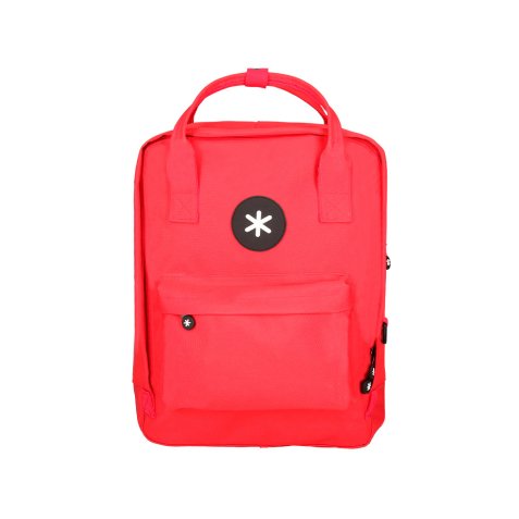 Cartera antartik mochila 2 asas y bolsillos exteriores rojo 300x115x390 mm