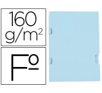 Subcarpeta liderpapel folio azul tres uñeros plastificada 160g/m2