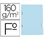 Subcarpeta liderpapel folio azul tres uñeros plastificada 160g/m2
