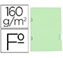 Subcarpeta liderpapel folio verde tres uñeros plastificada 160g/m2
