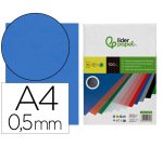 Cubiertas para encuadernar Liderpapel polipropileno A4 0,5 mm azul translúcido - Paquete de 100 unidades