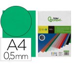 Cubiertas para encuadernar Liderpapel polipropileno A4 0,5 mm verde translúcido - Paquete de 100 unidades