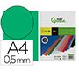 Cubiertas para encuadernar Liderpapel polipropileno A4 0,5 mm verde translúcido - Paquete de 100 unidades
