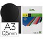 Cubiertas para encuadernar Liderpapel polipropileno A3 0,5 mm negro opaco - Paquete de 100 unidades