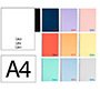 Cuaderno espiral liderpapel a4 wonder tapa plastico 80h 90gr liso colores surtidos