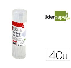Barra termofusible liderpapel de 7 mm de diametro x 200 mm de alto bote de 40 unidades