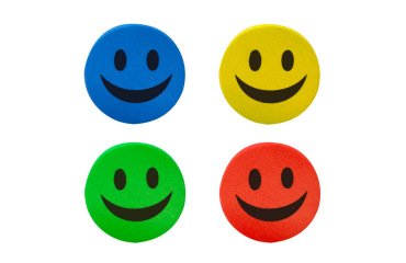 Borrador liderpapel pizarra blanca redondo 5 cm diametro magnetico cara smiley colores surtidos