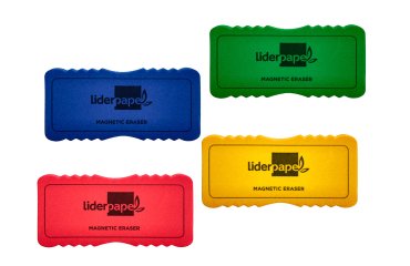 Borrador liderpapel pizarra blanca magnetico colores surtidos 130x60 mm