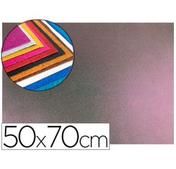 Goma eva con purpurina liderpapel 50x70cm 60g/m2 espesor 2 mm bicolor rosa verde
