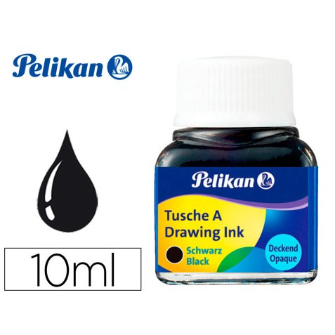 Tinta china pelikan negra bote de 10 ml