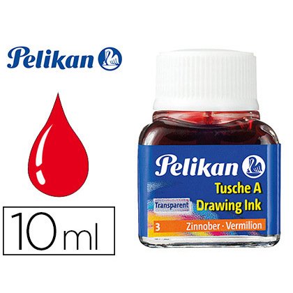 Tinta china pelikan bermellon bote de 10 ml