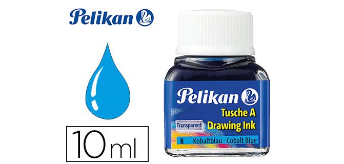 Tinta china pelikan azul cobalto bote de 10 ml