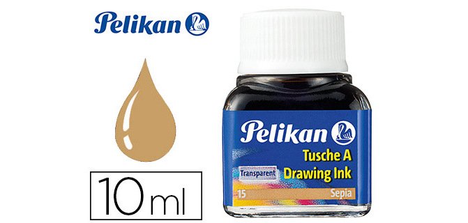 Tinta china pelikan sepia bote de 10 ml