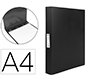 Carpeta liderpapel 4 anillas 25 mm mixtas polipropileno din a4 negro opaco