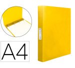 Carpeta liderpapel 4 anillas 25 mm mixtas polipropileno din a4 amarillo fluor opaco