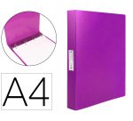 Carpeta liderpapel 4 anillas 25 mm mixtas polipropileno din a4 lavanda opaco