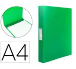 Carpeta liderpapel 4 anillas 25 mm mixtas polipropileno din a4 verde manzana opaco