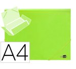 Carpeta liderpapel gomas solapas polipropileno din a4 amarillo fluor opaco