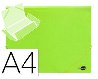 Carpeta liderpapel gomas solapas polipropileno din a4 amarillo fluor opaco