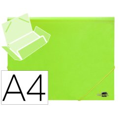 Carpeta liderpapel gomas solapas polipropileno din a4 amarillo fluor opaco