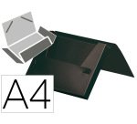 Carpeta liderpapel portadocumentos gomas polipropileno din a4 negro opaco lomo 25 mm