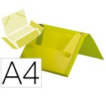 Carpeta liderpapel portadocumentos gomas polipropileno din a4 amarillo fluor opaco lomo 25 mm