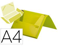 Carpeta liderpapel portadocumentos gomas polipropileno din a4 amarillo fluor opaco lomo 25 mm