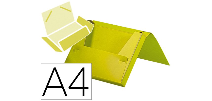 Carpeta liderpapel portadocumentos gomas polipropileno din a4 amarillo fluor opaco lomo 25 mm