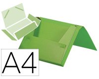 Carpeta liderpapel portadocumentos gomas polipropileno din a4 verde menta opaco lomo 25 mm