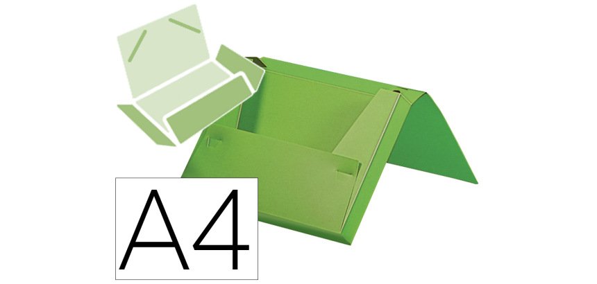 Carpeta liderpapel portadocumentos gomas polipropileno din a4 verde menta opaco lomo 25 mm