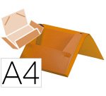 Carpeta liderpapel portadocumentos gomas polipropileno din a4 naranja fluor lomo 25 mm