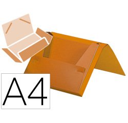 Carpeta liderpapel portadocumentos gomas polipropileno din a4 naranja fluor lomo 25 mm