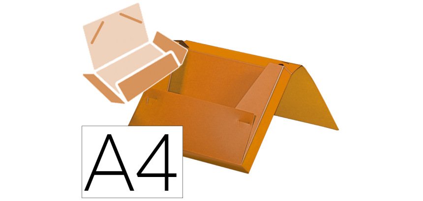 Carpeta liderpapel portadocumentos gomas polipropileno din a4 naranja fluor lomo 25 mm