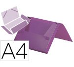 Carpeta liderpapel portadocumentos gomas polipropileno din a4 lavanda opaco lomo 25 mm