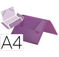 Carpeta liderpapel portadocumentos gomas polipropileno din a4 lavanda opaco lomo 25 mm